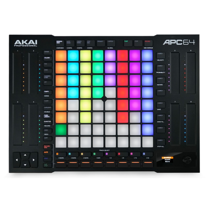 Akai APC64 Ableton Live Controller With 64 Velocity-Sensitive Pads and 8 Assignable Touch Strips