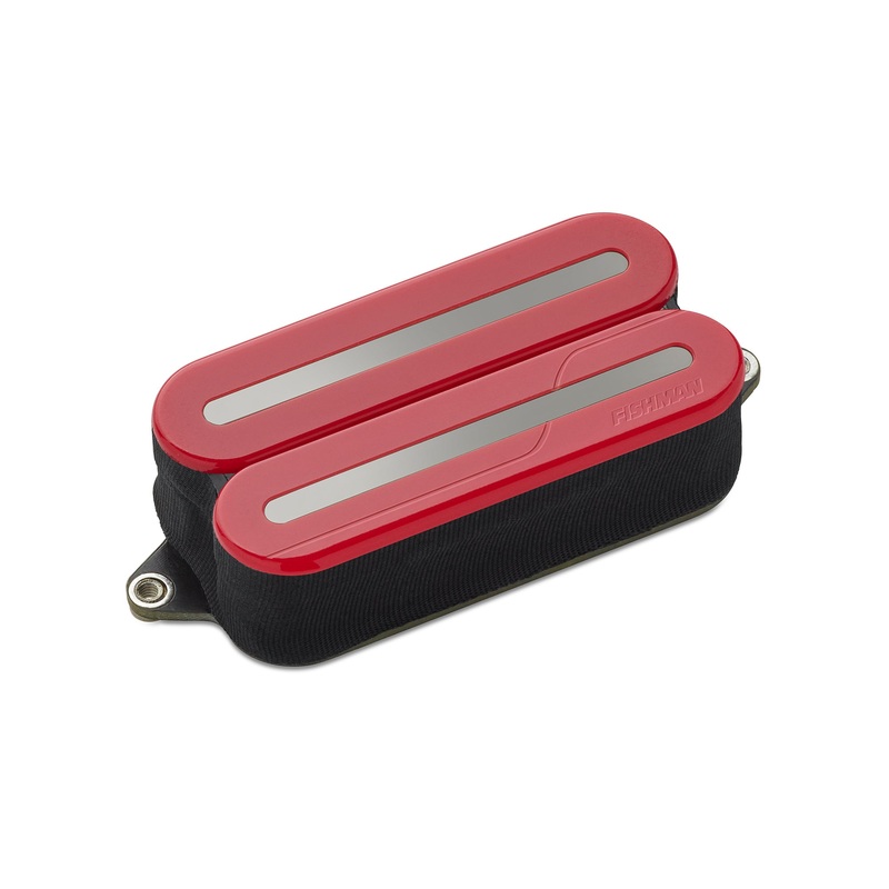Fishman PRF-MO6-CDB Fluence Open Core Modern Humbucker 6-String, Ceramic, Single, Black Nickel Blades (Red)