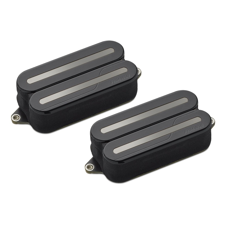 Fishman PRF-MO6-SBB Fluence Open Core Modern Humbucker 6-String, Set, Black Nickel Blades (Black)