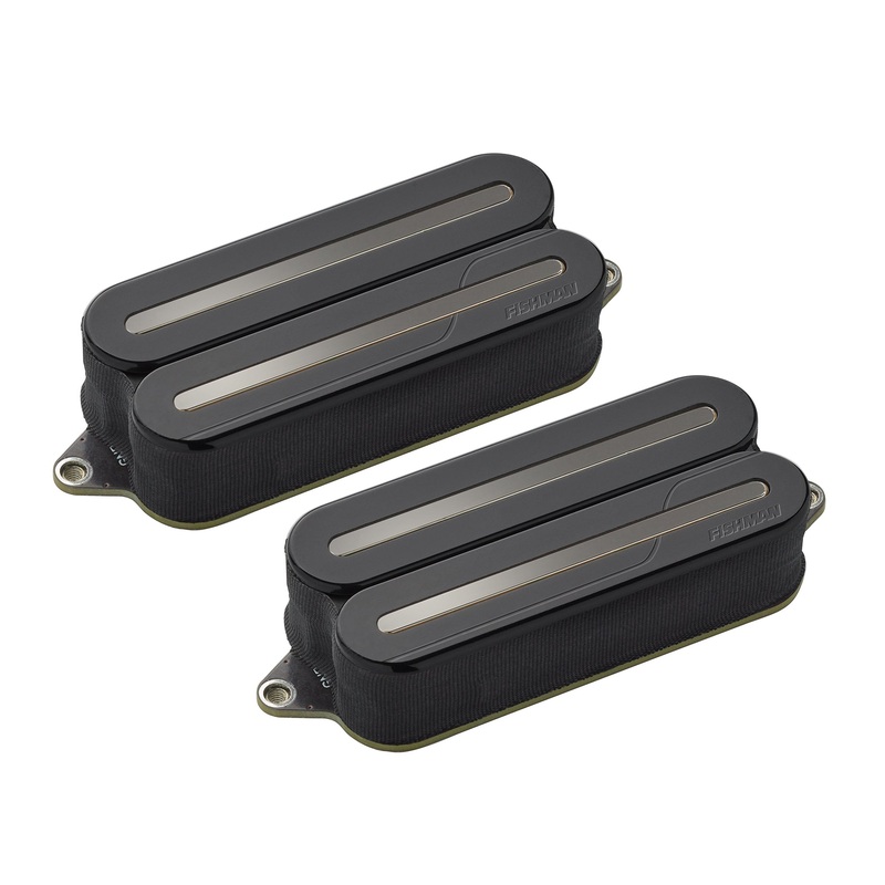Fishman PRF-MO7-SBB Fluence Open Core Modern Humbucker 7-String, Set, Black Nickel Blades (Black)