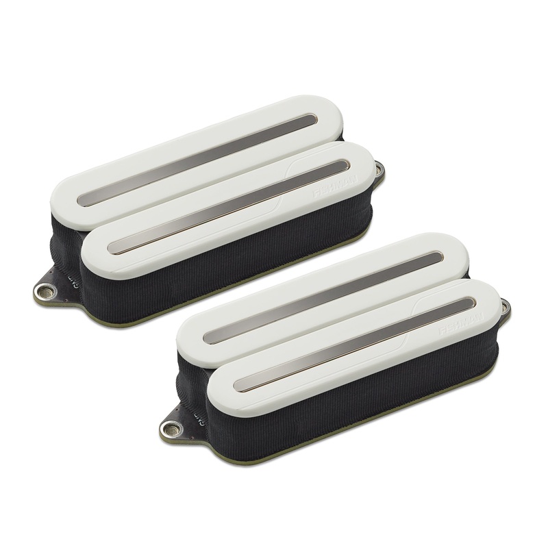 Fishman PRF-MO7-SWB Fluence Open Core Modern Humbucker 7-String, Set, Black Nickel Blades (White)