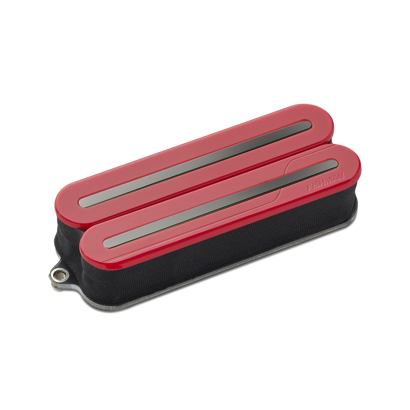 Fishman PRF-MO8-CDB  Fluence Open Core Modern Humbucker 8-String, Ceramic, Single, Black Nickel Blades (Red)