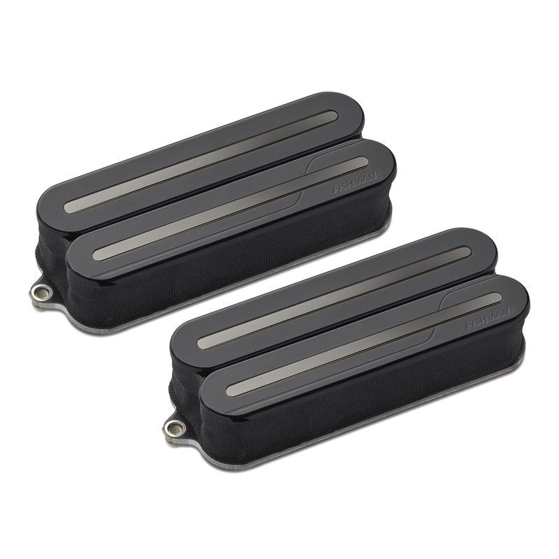 Fishman PRF-MO8-SBB Fluence Open Core Modern Humbucker 8-String, Set, Black Nickel Blades (Black)