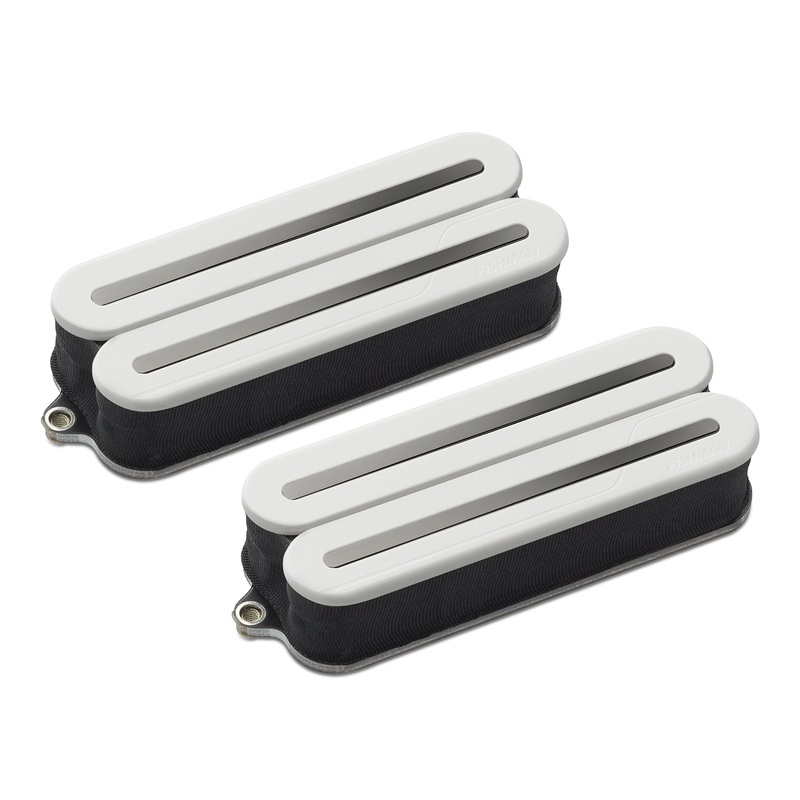 Fishman PRF-MO8-SWB  Fluence Open Core Modern Humbucker 8-String, Set, Black Nickel Blades (White)