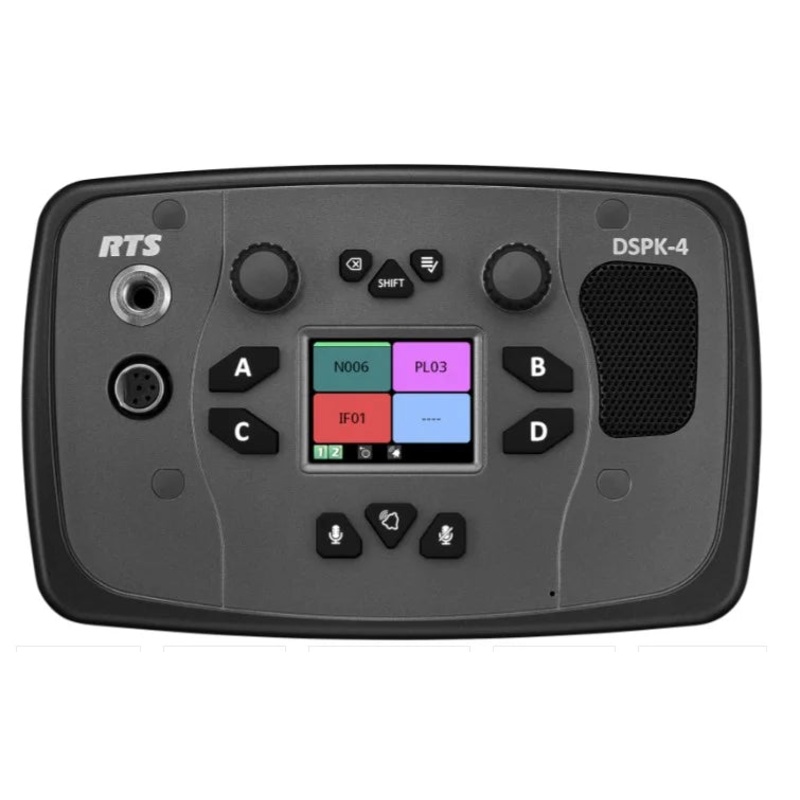 RTS DSPK4-F 4F IP 4-Channel Flush Mount User Station without Power Supply, 4-Pin XLR Female