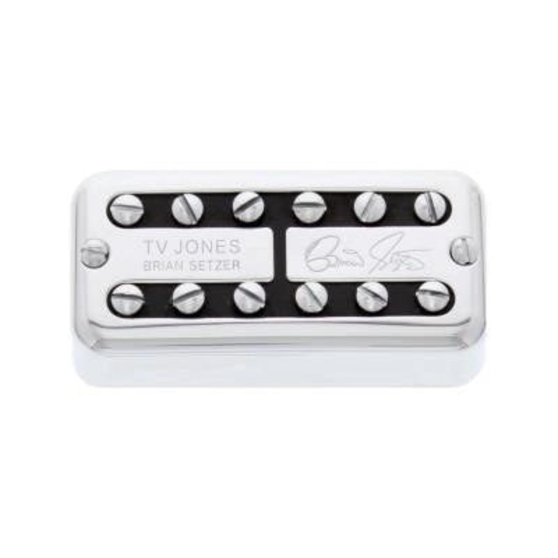 TV Jones BRIAN SETZER Bridge Pickup Universal Mount with Clip System (Chrome)