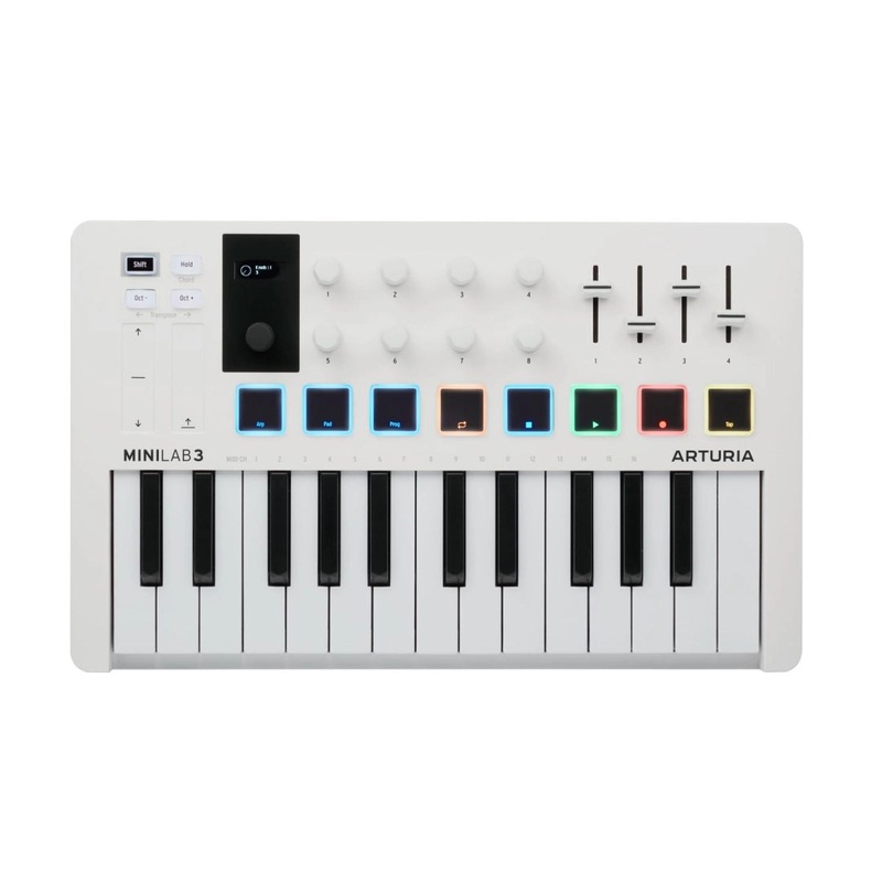 Arturia MINILAB 3 25-Key MIDI Controller With Software (White)