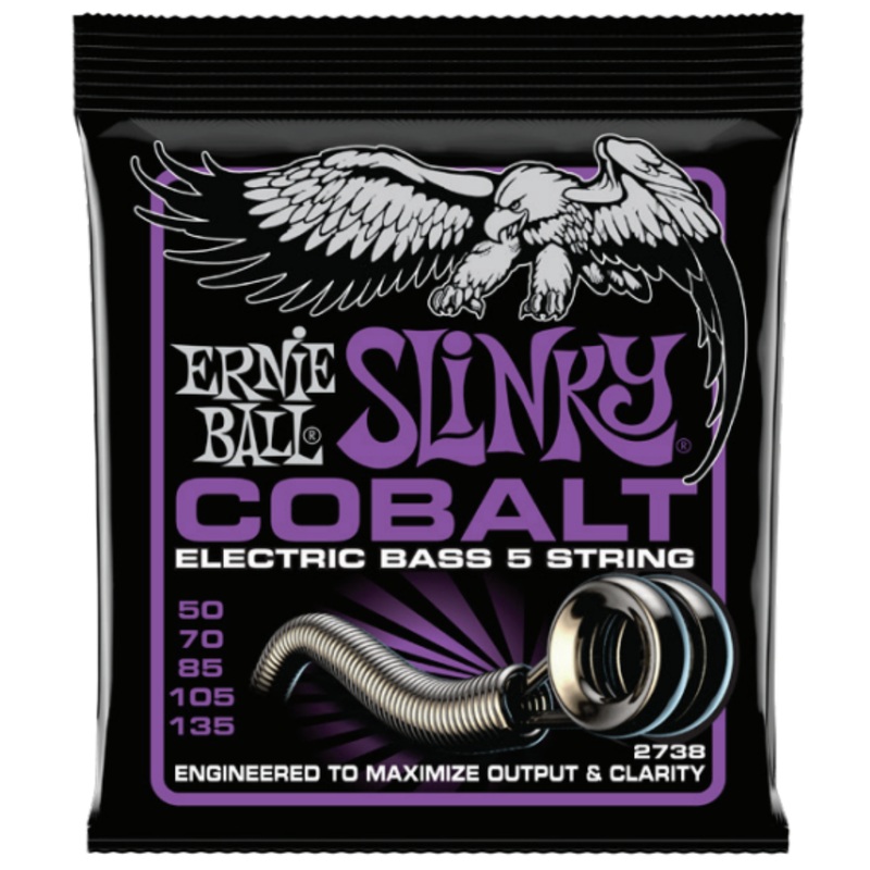 Ernie Ball 2738EB Power Cobalt Slinky Electric Bass 5-Strings 50-135