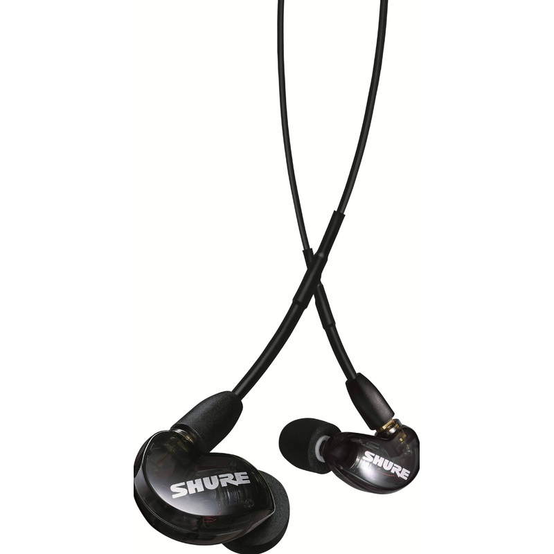 Shure SE215DYBK+UNI Sound-Isolating In-Ear Stereo Earphones with RMCE-UNI Remote Mic Universal Cable (Black)