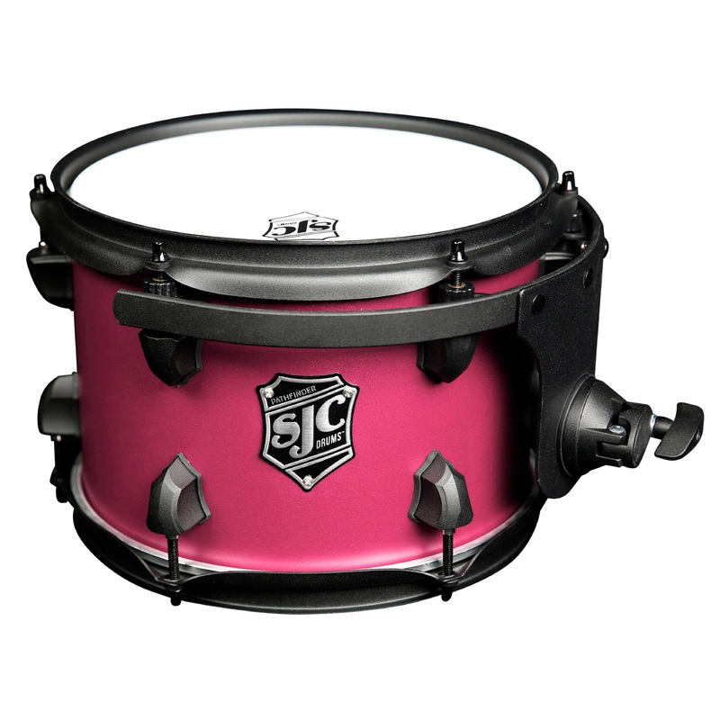 SJC Drums PFRT710FBMMWBJ Pathfinder Series Rack Tom (Mad Magenta Black) – 7″ x 10″