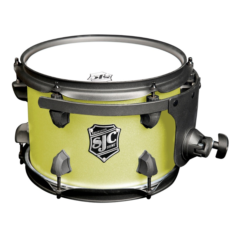 SJC Drums PFRT710FBSLWBJ Pathfinder Series Rack Tom (Sublime Lime Black) – 7″ x 10″