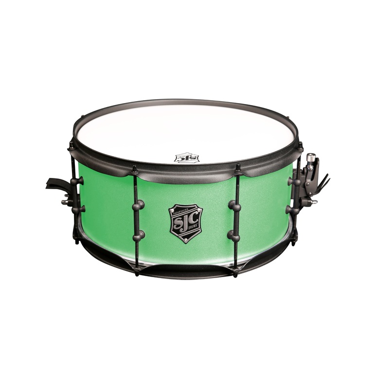SJC Drums PFS6514FBCMWBJ Pathfinder Series Snare Drum (Cosmic Mint Black) – 6.5″ x 14″