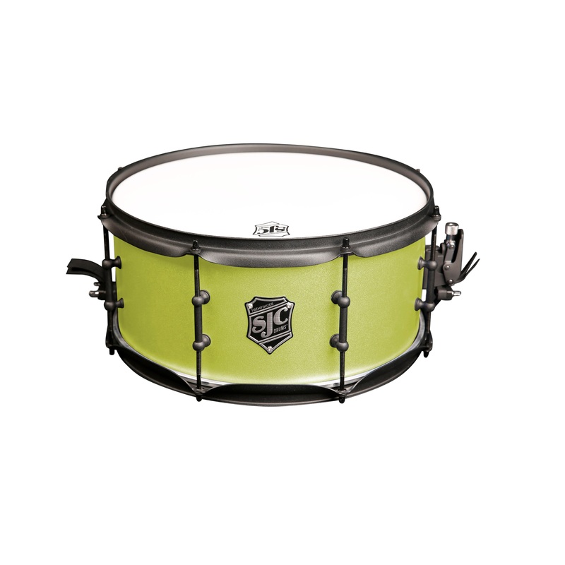 SJC Drums PFS6514FBSLWBJ Pathfinder Series Snare Drum (Sublime Lime Black) – 6.5″ x 14″