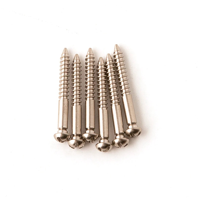 PRS Machined Tremolo Bridge Knife Edge Screws-Set Of 6 (Nickel)