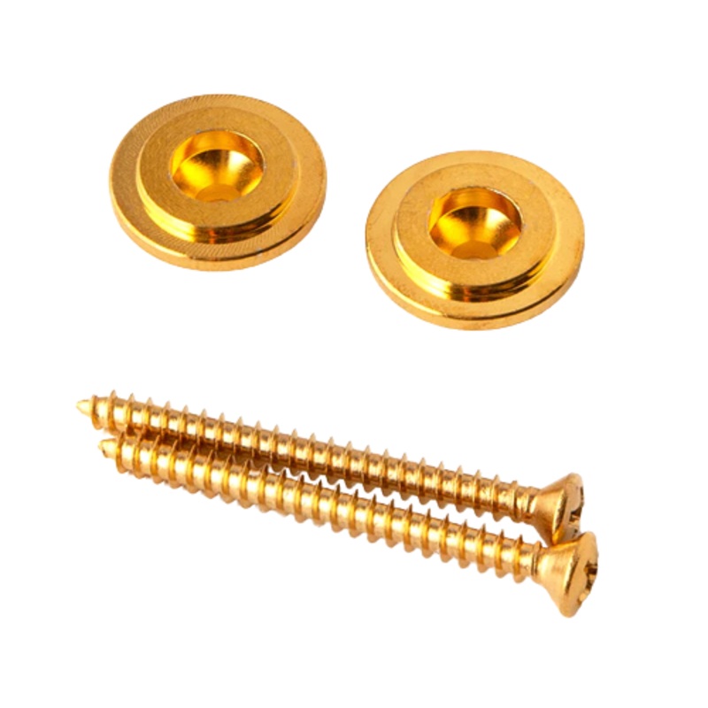 PRS Strap Button and Screw Set Of 2 (Gold)