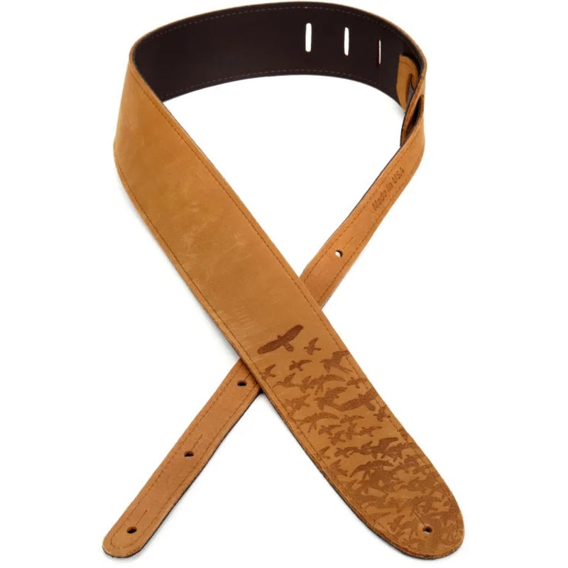 PRS Leather Bird Swarm Strap  2.5″ (Tan)
