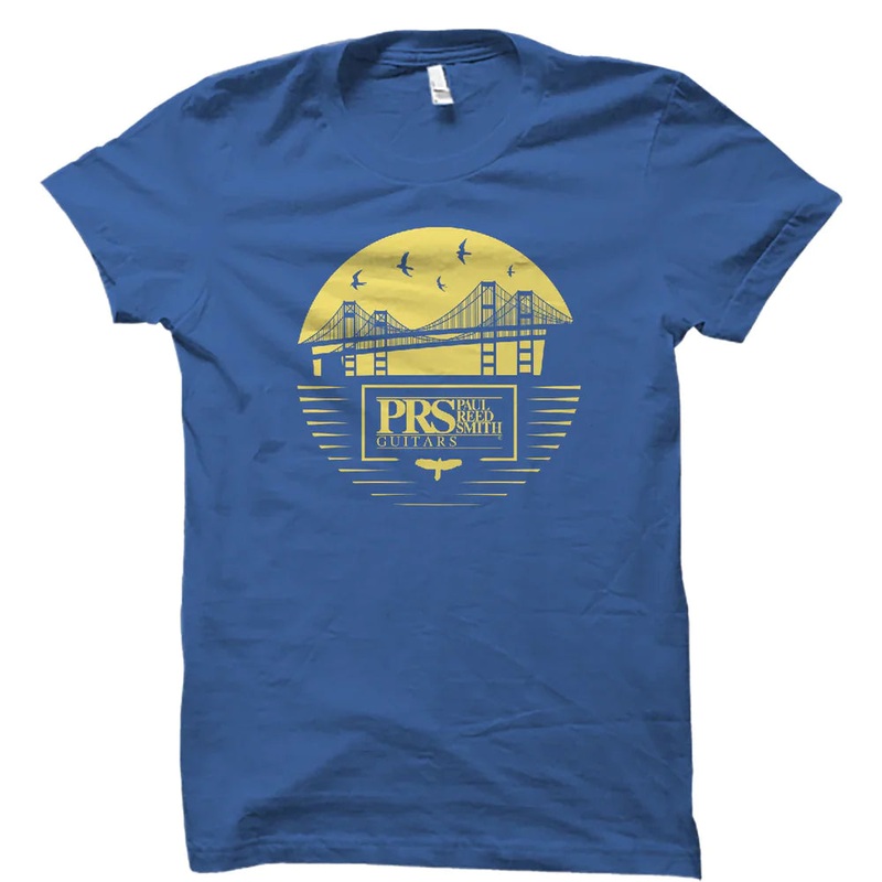 PRS Bay Bridge Tee Short Sleeve (Yellow/Blue) – 2X Large