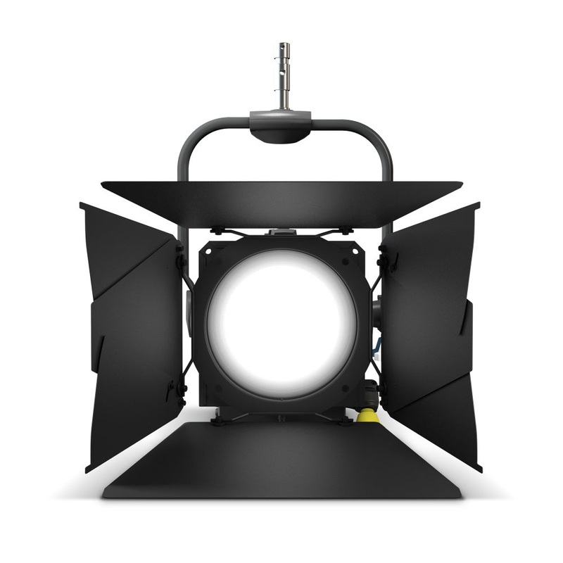 Cameo Pro CLF4DPOIP Professional Pole-Operated IP65 Fresnel White Daylight – Includes Barndoor and Gel Frame