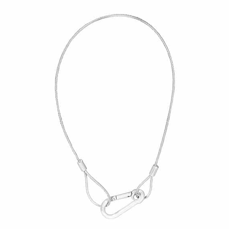 The Light Source SCW 30″ Safety Cable – 1/8″ Aircraft cable with Snap Hook (White)