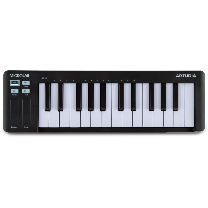 Arturia MICROLAB MK3 Universal MIDI Controller (Black) – 25 Keys