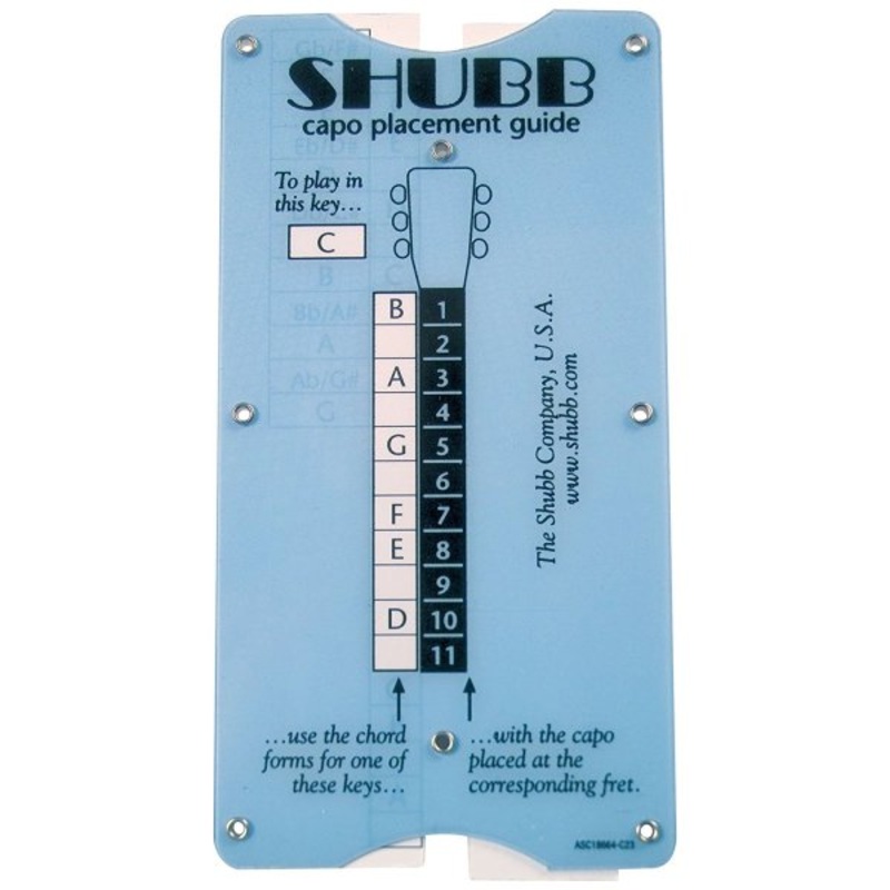 Shubb TG-1 Transposing and Capo Placement Guide