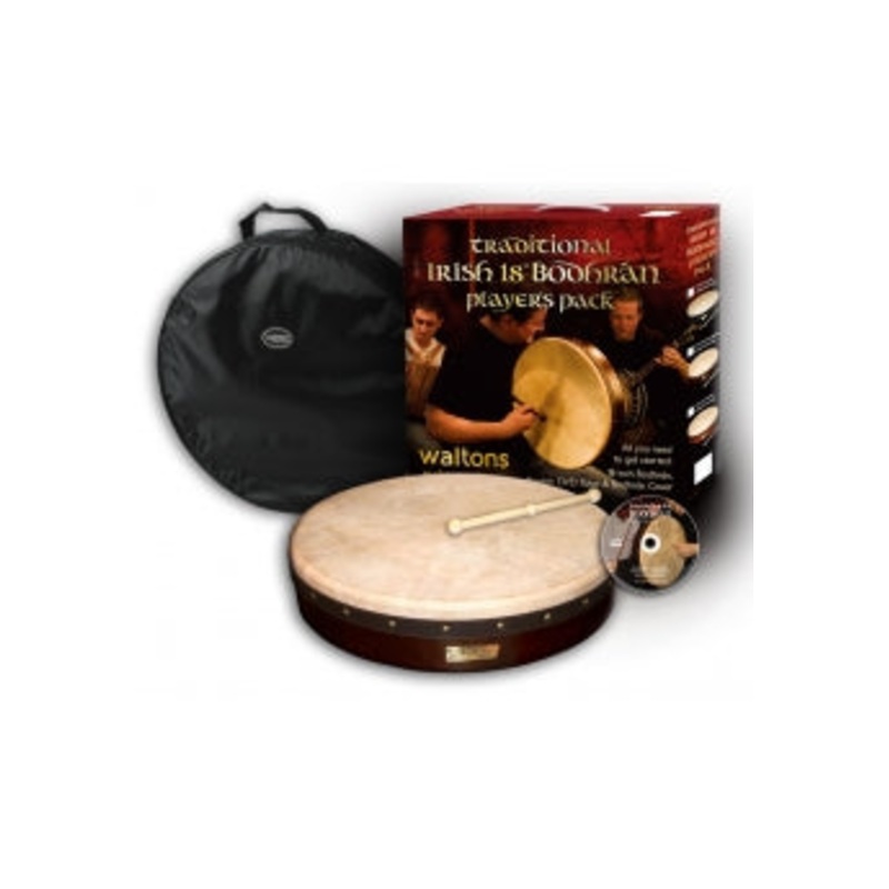 Waltons 10AWAL-P1900-418DB Classic Bodhran Pack (Dark Brown) – 18″