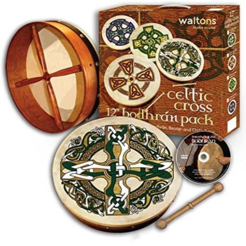 Waltons 10AWAL-P1932 Bodhrn Drum Pack (Gaelic Cross) – 12″