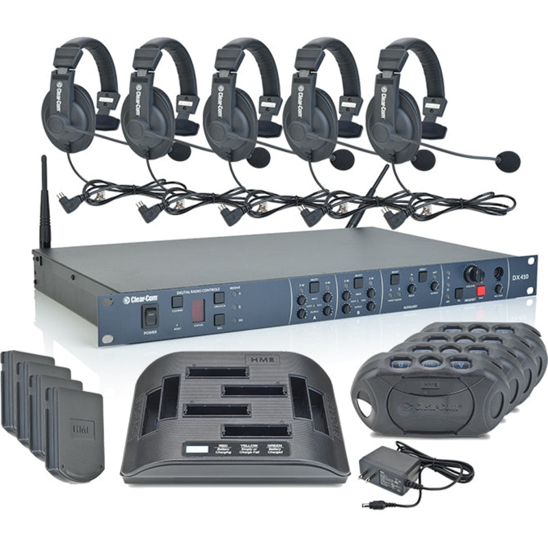 Clear-Com CZ-DX410-4UP 2.4GHz Wireless Intercom System (4-User)