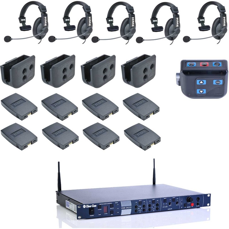 Clear-Com CZ11513 2.4 GHz Wireless Intercom System With CC-15-MD4 Headsets (4 Users)