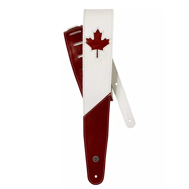 D’Addario 20GLCD01 Slim Garment Leather Guitar Strap (Red) – 2″