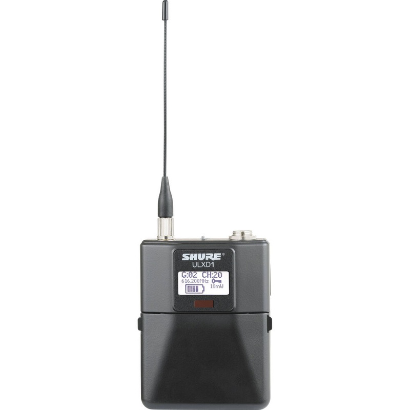 Shure ULXD1LEMO3-G57 Digital Wireless Bodypack Transmitter With 3-Pin LEMO (G57: 470 to 608 MHz)